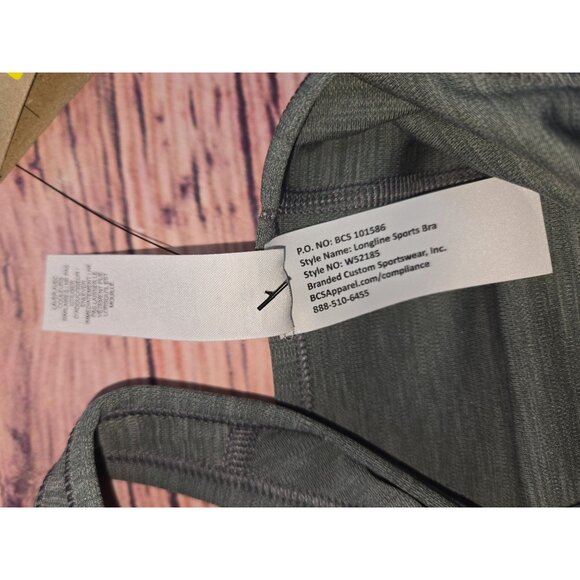 Nike Womens Longline Sports Bra Smoke Grey Heather Small NWT - Picture 4 of 8